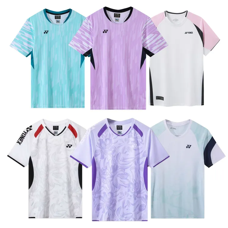 2025新款羽毛球服透气速干短袖网球服夏季训练服乒乓球服男上衣