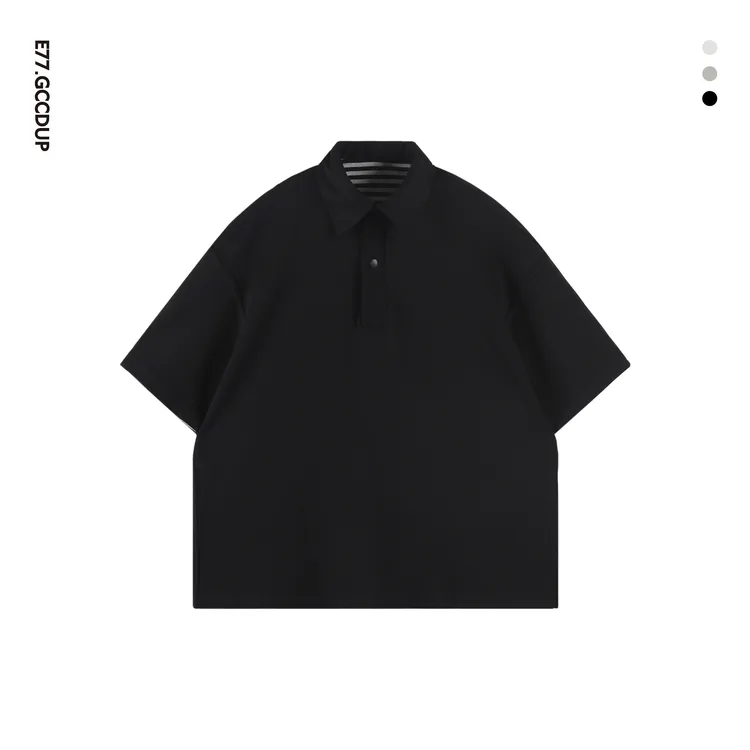 夏季新款经典两面穿条纹短袖潮流休闲圆领百搭简约高级感T恤8972