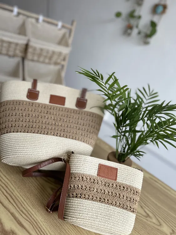 2025秋季新品中国结中式新款百搭草编包(亲子款)