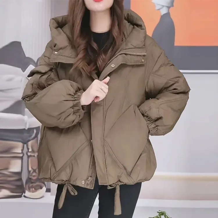 羽绒棉服女冬季新款棉衣棉服外套棉袄夹棉中长款加厚女装