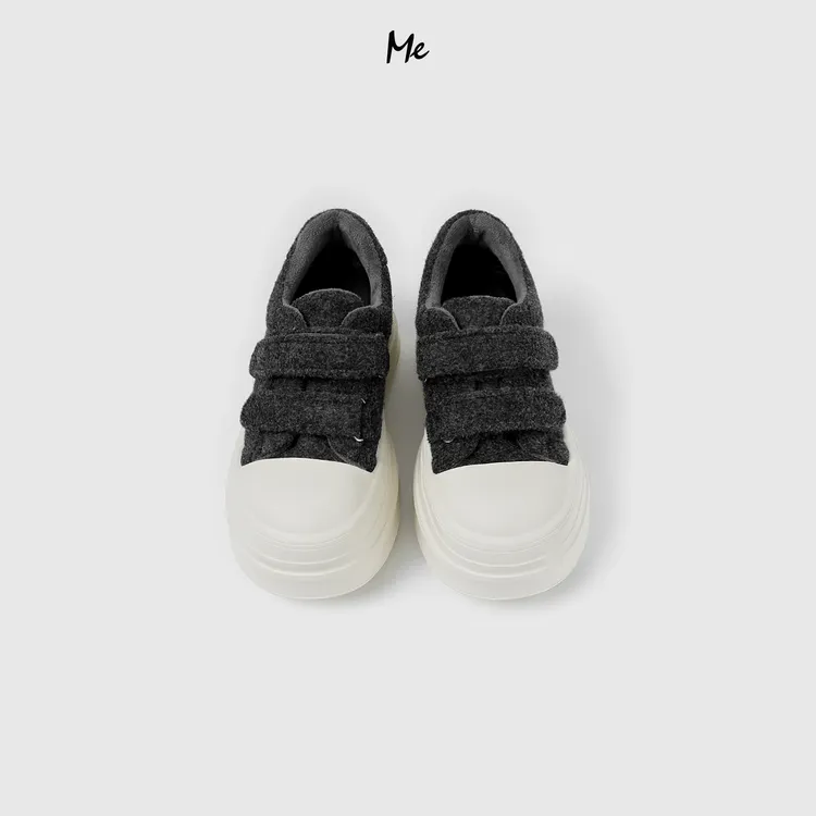 ME【泰迪魔术贴加绒厚底鞋】圈圈呢厚底防滑云感踩脚鞋子MESA3639