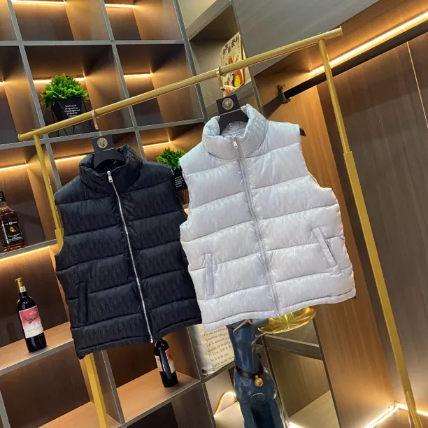 秋冬男士加棉加厚外套无袖马夹韩版新款立领保暖背心提花字母百搭