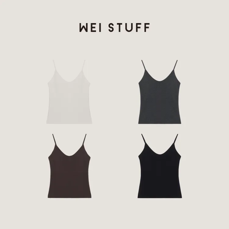 WEI STUFF  “素色极简” 时尚百搭四色吊带背心 10152