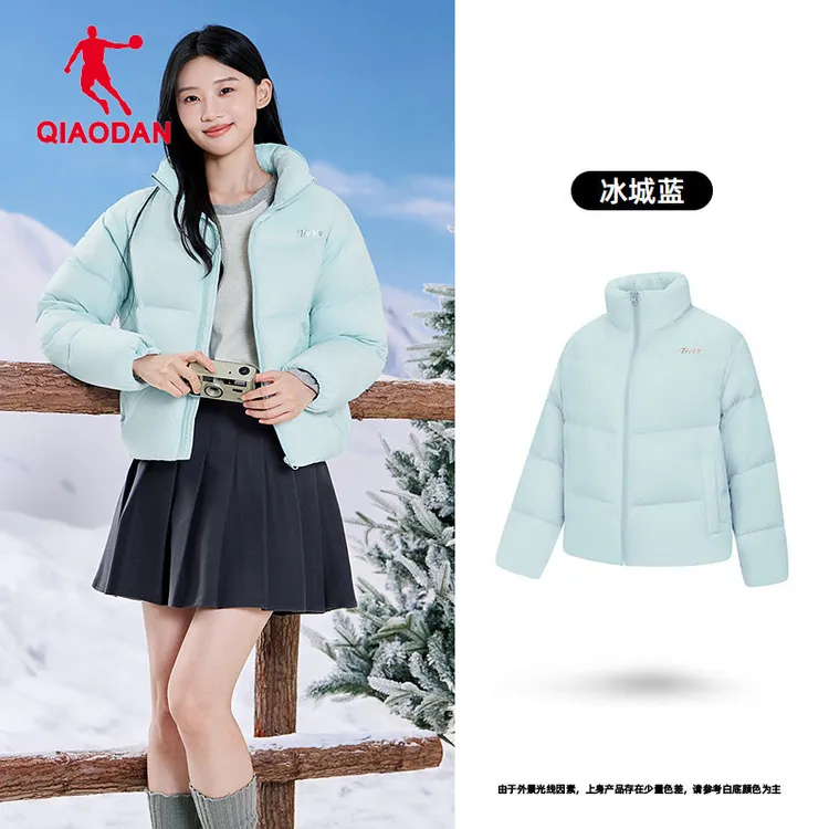 乔丹羽绒服女士2025冬季新款抗静电防风防寒防小雨保暖外套面包服