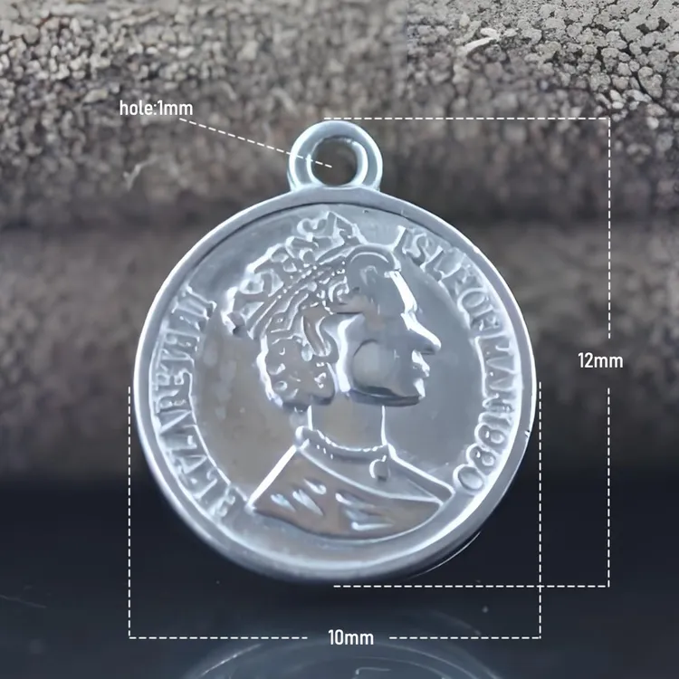 吊坠925银 925 纯银平安牌吊坠 简约风圆形吊牌 不过敏 生日银牌