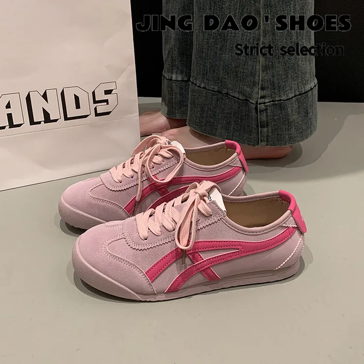 复古小众德训鞋女2025年春季新款网红爆款百搭平底软底拼色休闲鞋