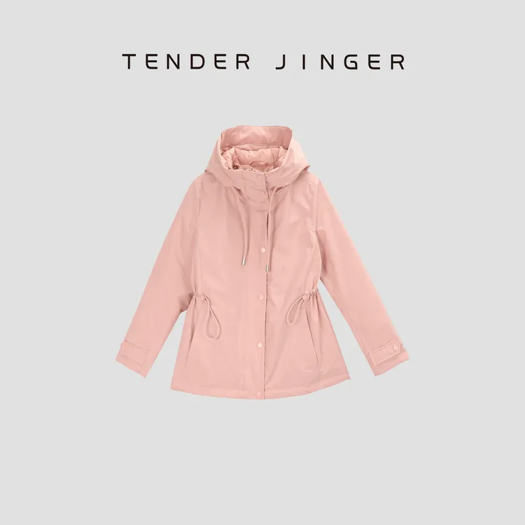Tender Jinger【塞纳河畔】连帽松紧抽绳鹅绒派克服T54HJS41141