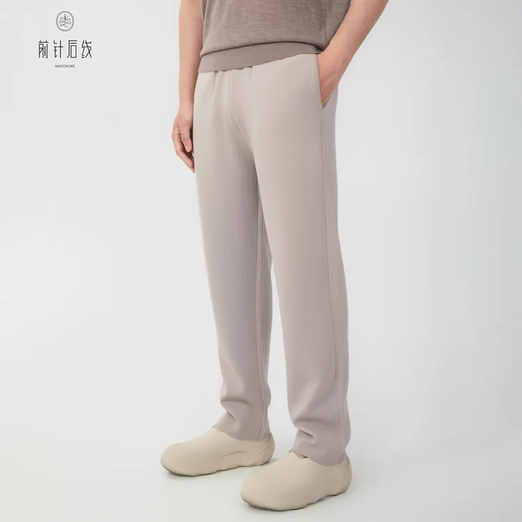 【可机洗】100%纯羊毛裤男士直筒休闲裤秋冬品质男装男款舒适男款