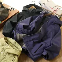拼接秋冬帅气工装加绒冲锋衣外套中大童连帽拉链衫6832