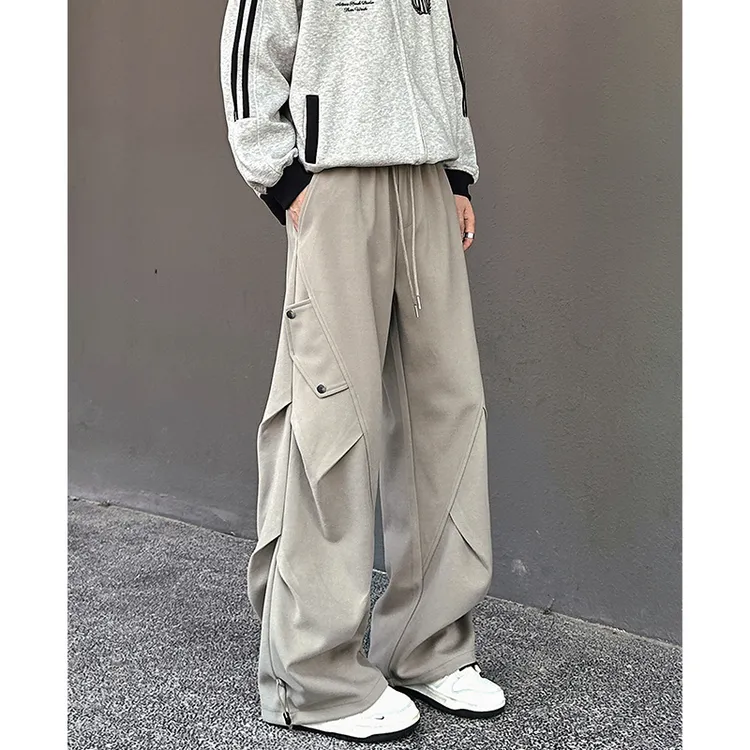 冬季新款重磅400g星空呢美式工装裤男款宽松直筒阔腿保暖休闲裤子