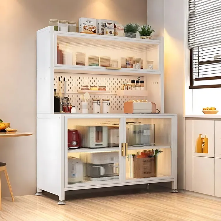 窦仕妮餐边柜客厅喂养台收纳柜厨房轻奢多层多功能靠墙一体柜橱柜