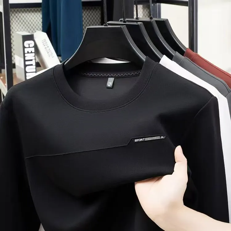 【佐驰】秋季新款长袖T恤男圆领百搭套头时尚透气潮流打底卫衣6502