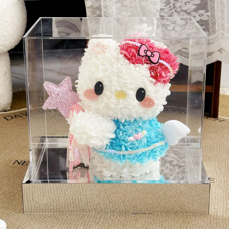 HelloKitty永生花KT可爱猫摆件礼盒送女友闺蜜告白情人节生日礼物