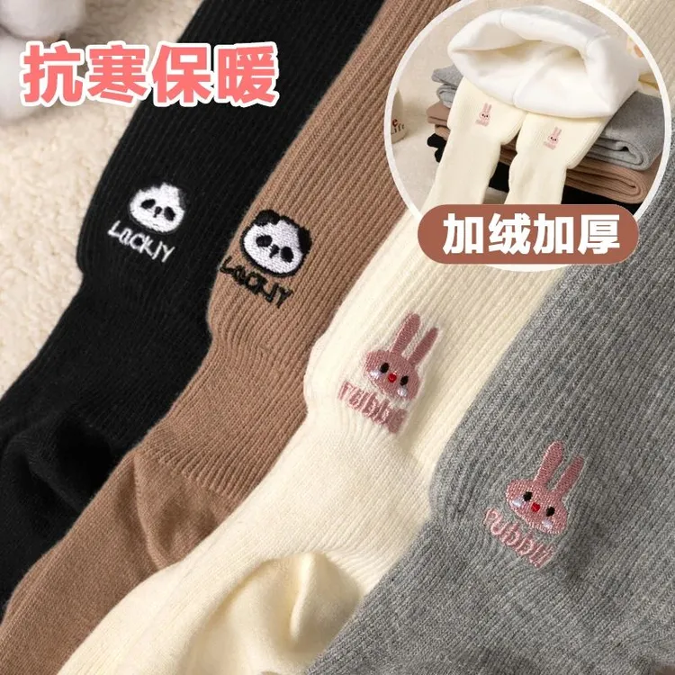 儿童连裤袜秋冬季加绒加厚超厚一体连脚宝宝连体袜女童打底裤外穿