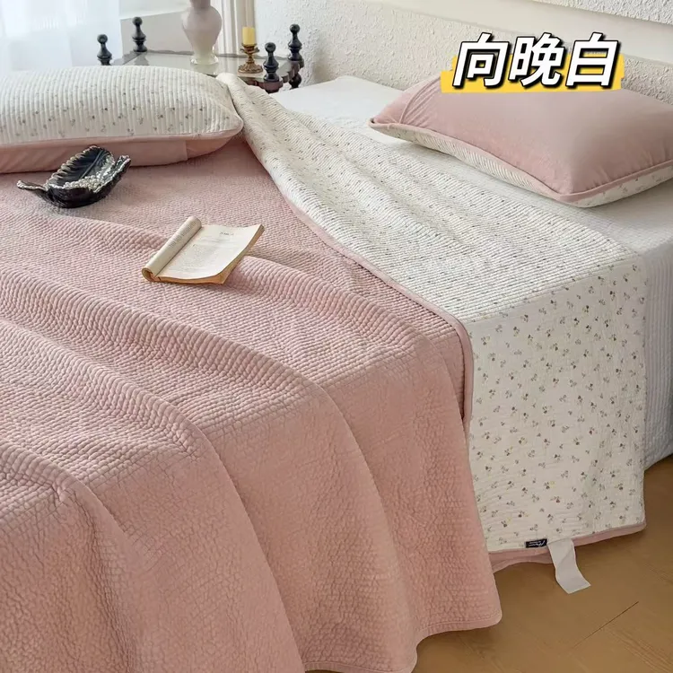 【LB】全棉宝宝绒床盖 秋冬款加厚两面可铺可盖