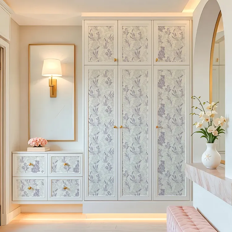 小清新衣柜贴纸自粘防水防潮墙面美化装饰墙纸柜子改色翻新改造