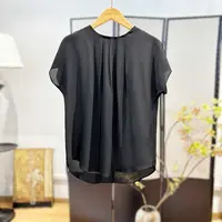 【萨拉迪恩】桑蚕丝鬼绉高端轻奢气质上衣