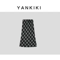格子羊毛半裙  YANKIKI 2025秋季款NEW 