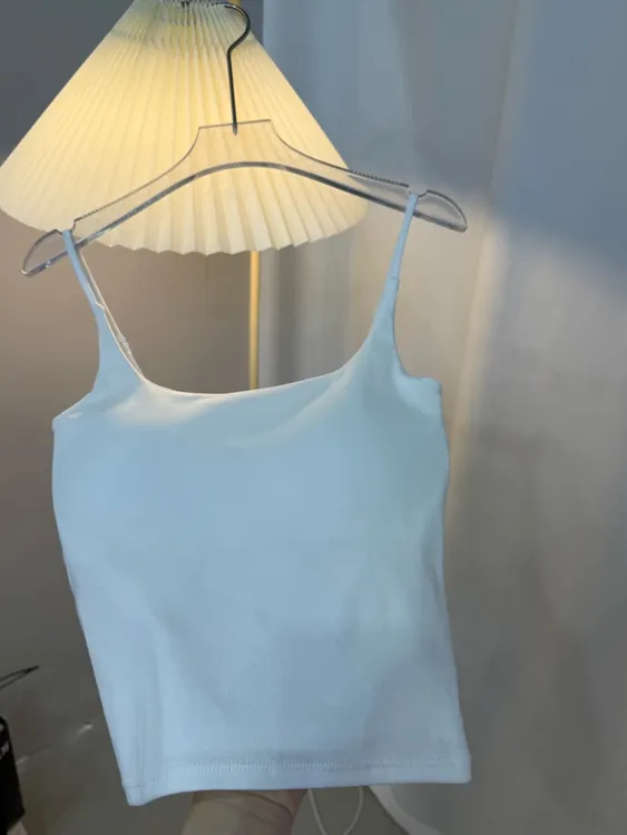 夏季修身显瘦吊带背心自带胸垫纯色简约打底内搭