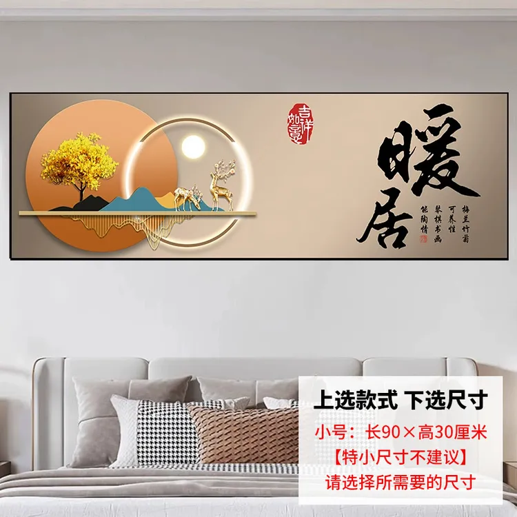 客厅卧室床头装饰画自粘墙贴纸画房间沙发背景墙壁纸贴画现代年画