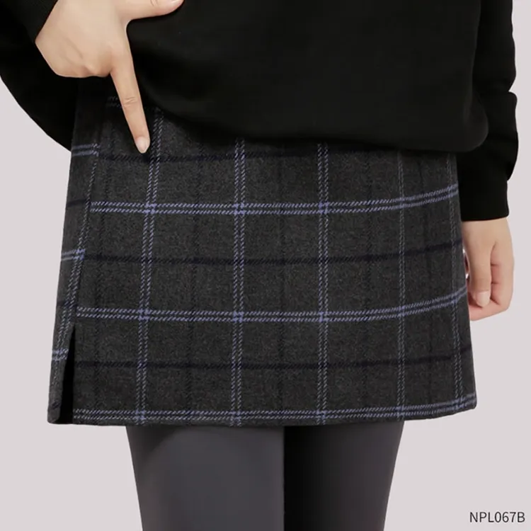 毛呢秋冬新款屁帘女叠穿高级半身裙打底遮屁股神器下摆毛呢短裙子