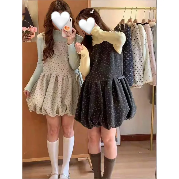 【如如专属】慵懒风甜美蕾丝静奢风女孩休闲风时尚套装连衣裙裙子