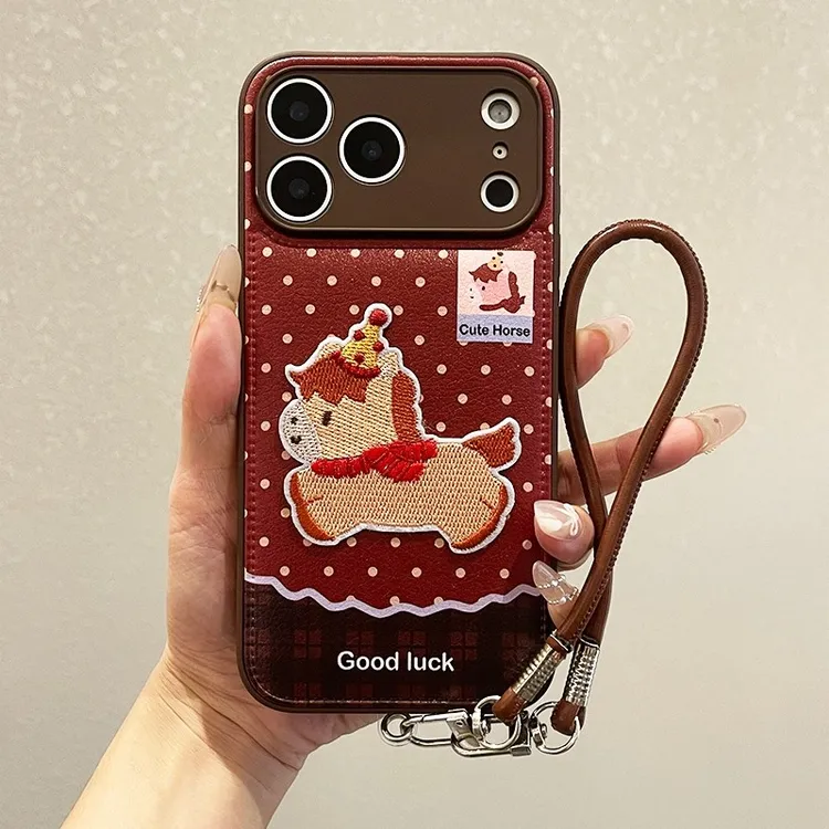 新款秋冬奔跑小马适用苹果17promax气垫手机壳华为oppovivo小米