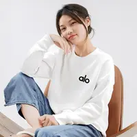 2025新款圆领套头卫衣女宽松字母印花男女同款宽松休闲上衣潮