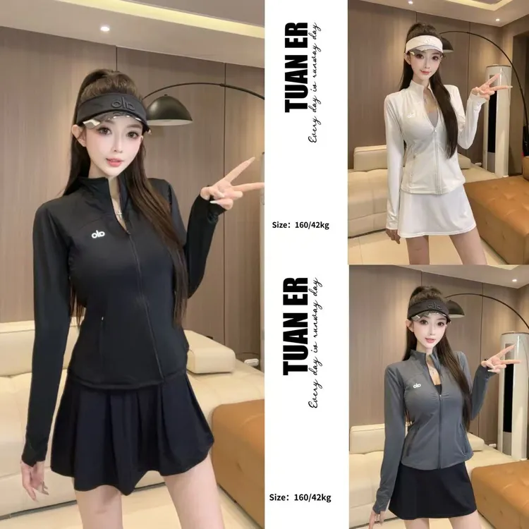 2号一夏季轻薄款透气冰丝瑜伽服女款速干修身款防晒衣