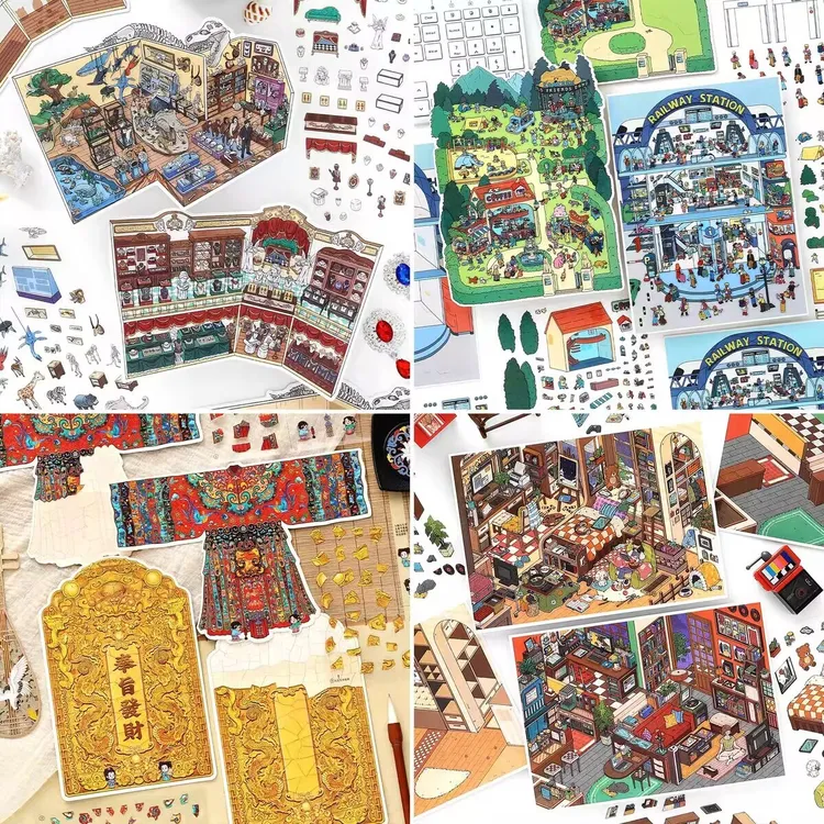 Infeel.Me超大尺寸拼图贴纸今日营业中第三十弹 趣味装饰场景贴纸