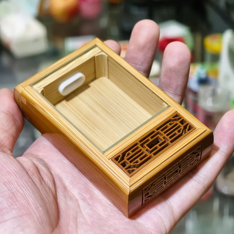 新款海派名家小顺制作老竹起罗汉边竹蛉盒金钟盒黄蛉盒虫具鸣虫盒