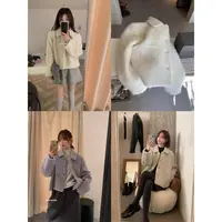 韩系温柔娃娃领外套女短款减龄气质单排扣外套上衣秋冬保暖