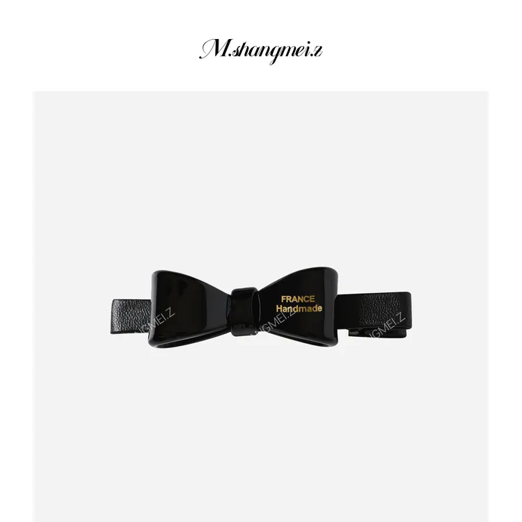 M.SHANGMEI.Z/沐熙美大哥气质网红优雅蝴蝶结亚克力发夹F08384