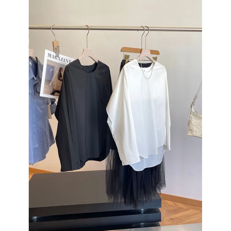 B江南风~25年早秋新货！设计感宽松圆领套头衬衫 5635 女装 H6748