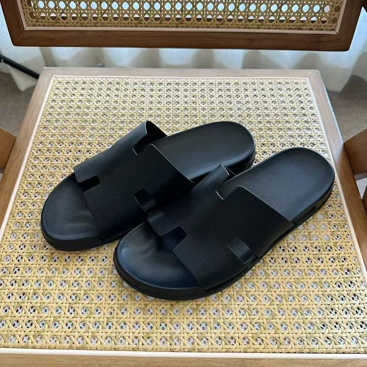 【奢原H牛货】夏季男士头层牛软面不卡脚轻奢简约拖鞋