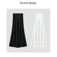 【D.Limit design】醋酸法式优雅侧摆拼接钩花鱼尾半身裙DLCK11792