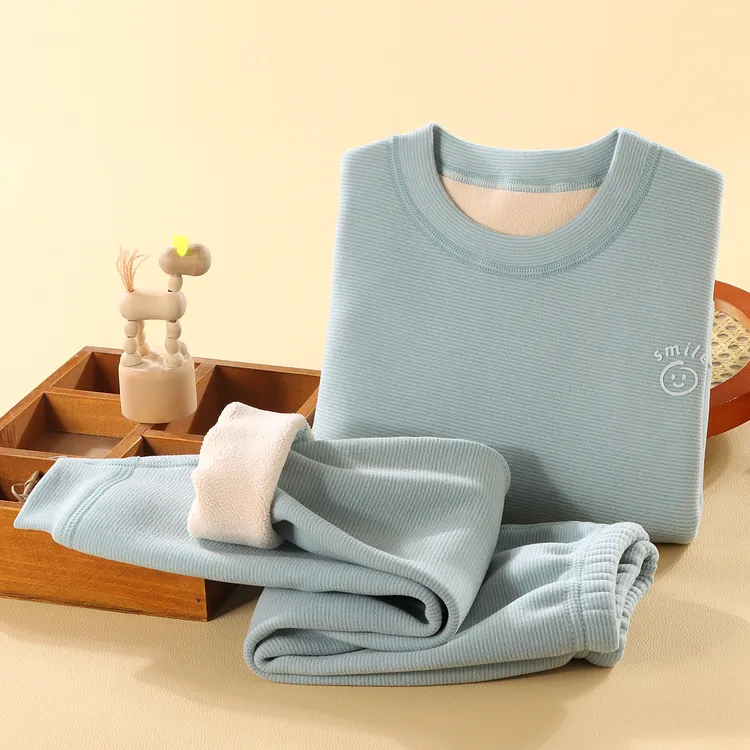 【校服神器】7A抗菌520g超厚儿童奥利绒保暖内衣加绒加厚家居套装ty