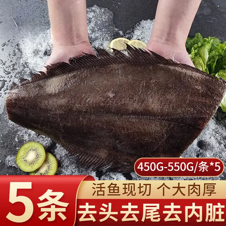 鲽鱼身 4条 蝶鱼中段 深海野生鸦片鱼头比目鱼进口生鲜海鲜 精品 