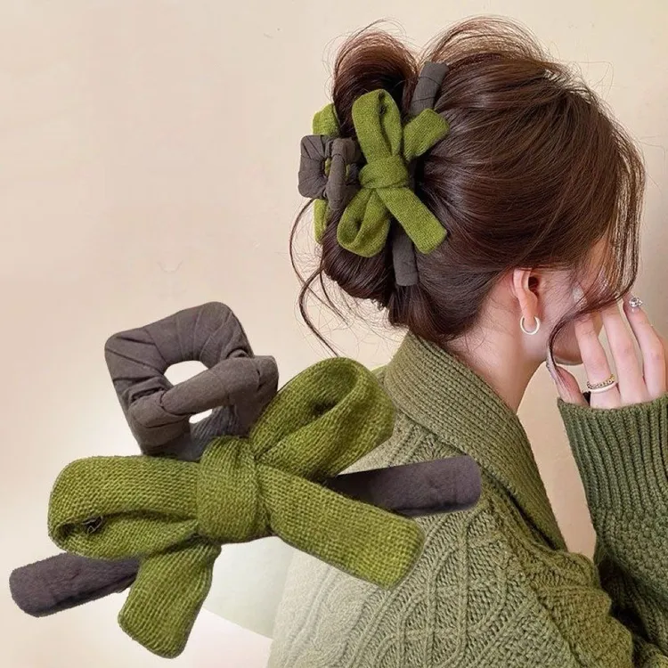早秋蝴蝶结发夹抓夹女2025新款大号鲨鱼夹发量大后脑勺盘发卡发饰