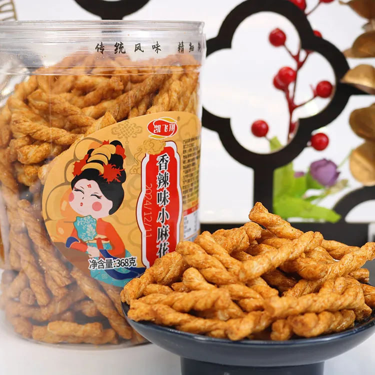 凯飞翔香辣味海苔味小麻花微辣休闲小吃网红零食玉米锅巴拉面丸子