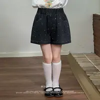 SKC2496女童韩版洋气高级感短裤夏装新款儿童高腰A字牛仔热裤潮