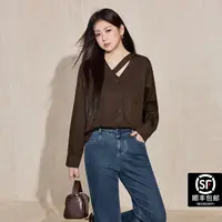 蓝语大码女装复古衬衣2025秋季法式女款针织衬衫气质长袖百搭
