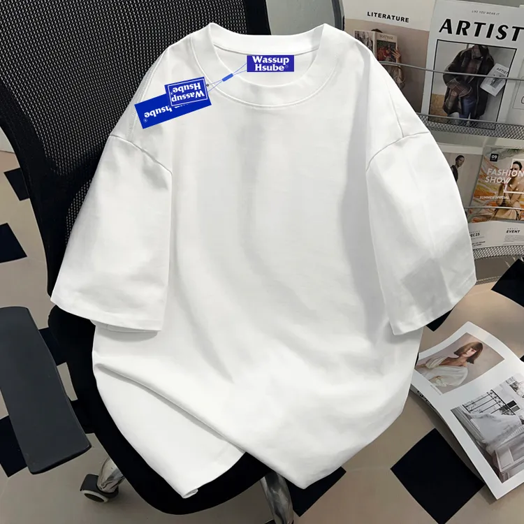 WASSUP HSUBE重磅330g美式休闲短袖T恤夏季新款简约半袖纯色上衣