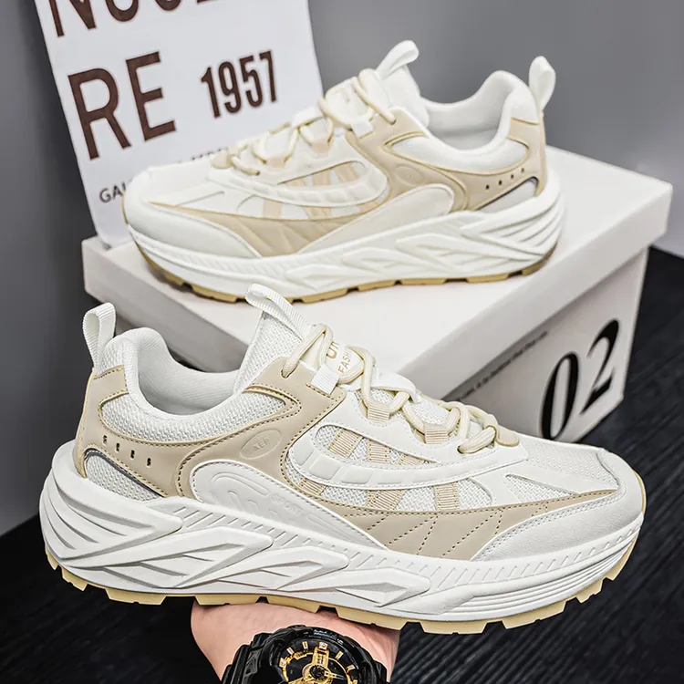 春季新款男老爹鞋低帮男鞋单鞋男士百搭夏季透气潮流潮鞋网面