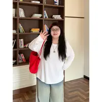花契“布鲁塞尔”大码女装秋季百搭200斤胖mm时尚慵懒T恤15805-X