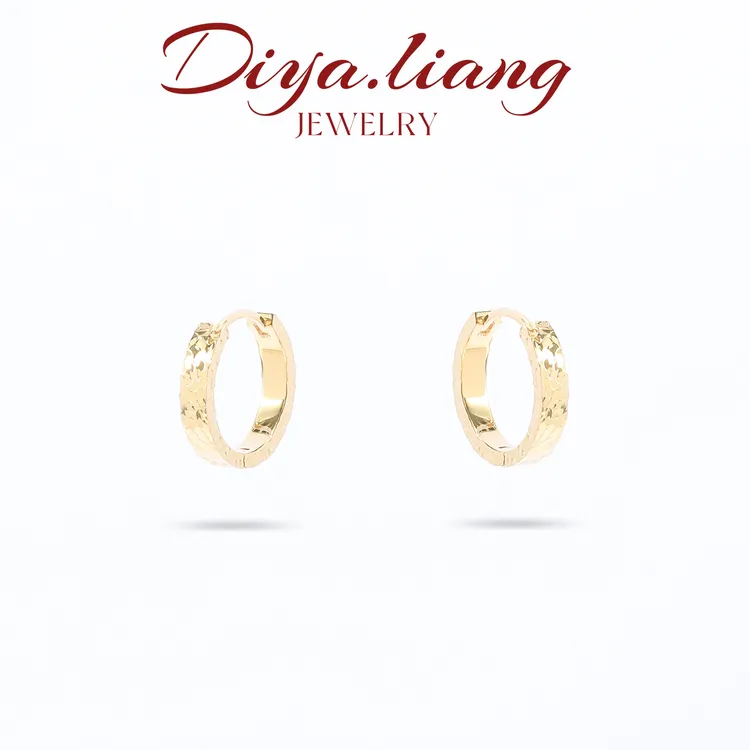 925银耳饰 梁雅帝新品【太白金星CNC碎冰冰C圈】气质百搭纯银耳饰