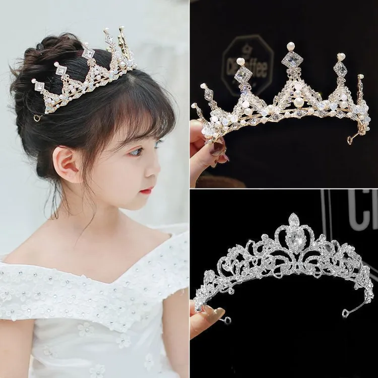 高端合金儿童公主皇冠头箍发饰可爱六一仙女生日头饰精美王冠配饰