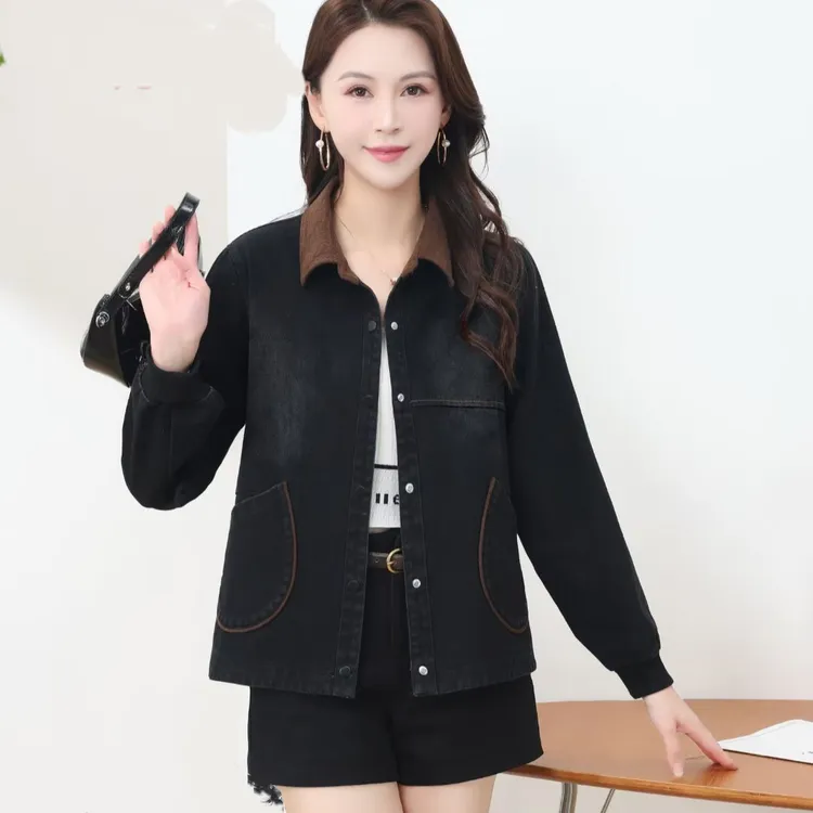 2025新款百搭春季上衣春季洋气长袖短外套宽松时尚休闲外套女款