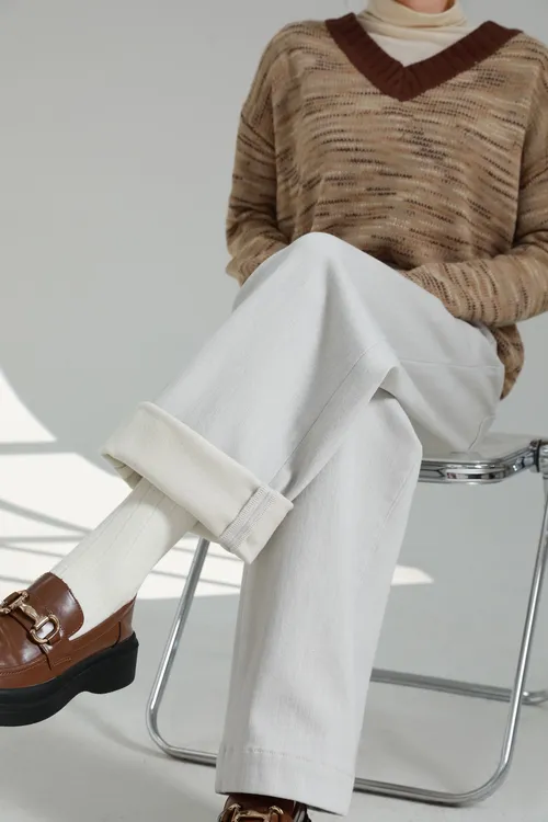 【9990】秋冬特绒四面弹牛仔裤女加绒直筒裤窄板阔腿裤高腰显瘦保暖