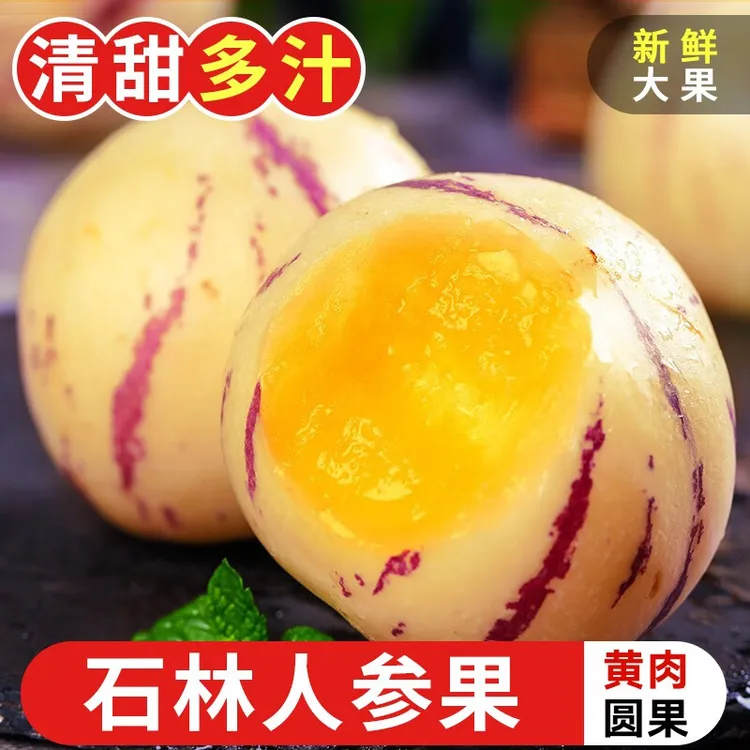 云南石林人参果皮薄多汁新鲜低糖净重3斤约15-25颗